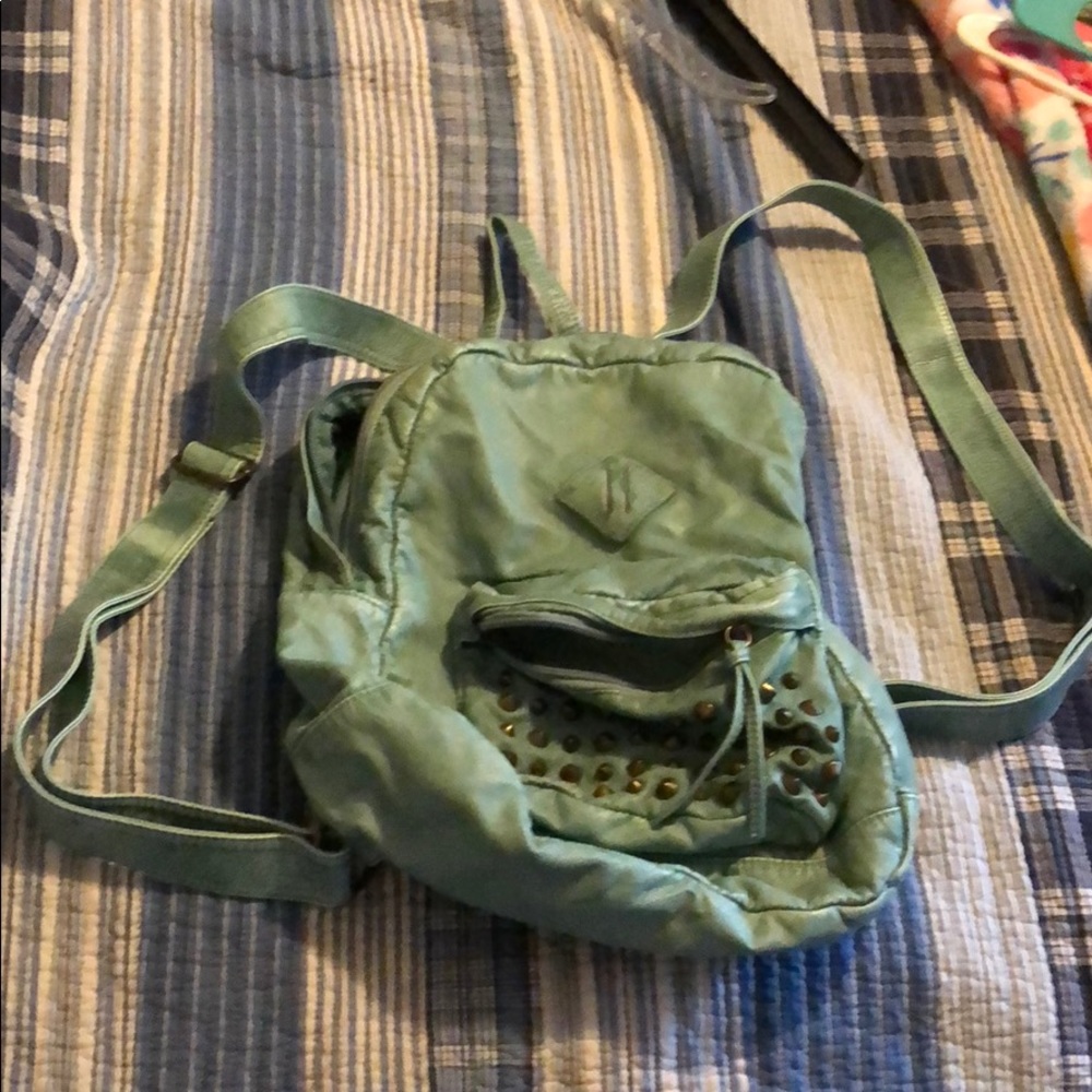 Adult mini teal backpack